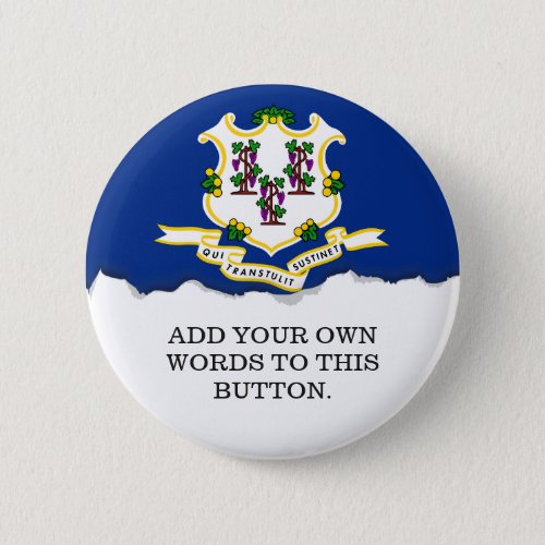 Connecticut State Flag Button