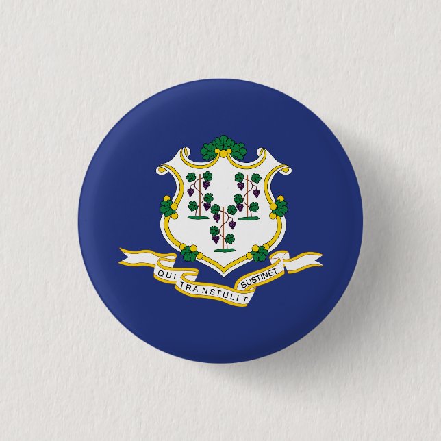 Connecticut State Flag Button (Front)
