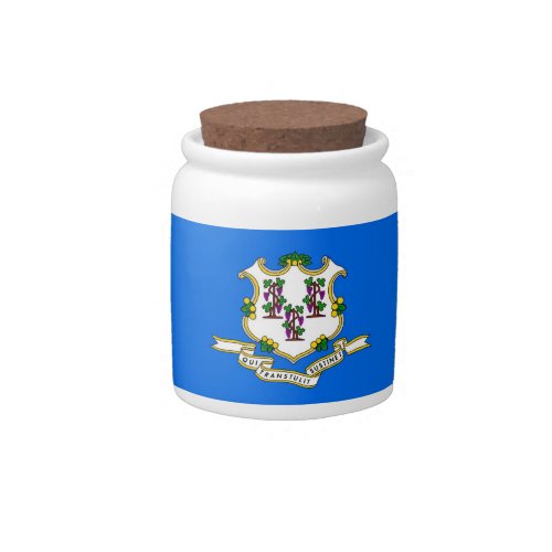 Connecticut State Flag Candy Jar