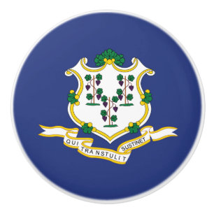 Connecticut State Flag Ceramic Knob