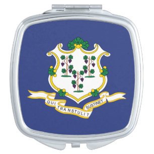 Connecticut State Flag Compact Mirror