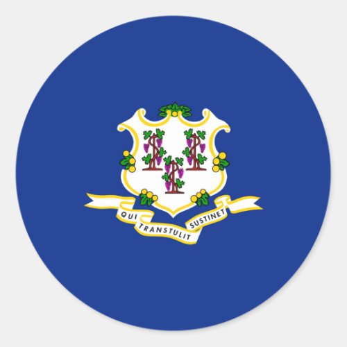 Connecticut State Flag Design Classic Round Sticker