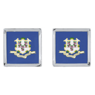 Connecticut State Flag Design Decor Cufflinks