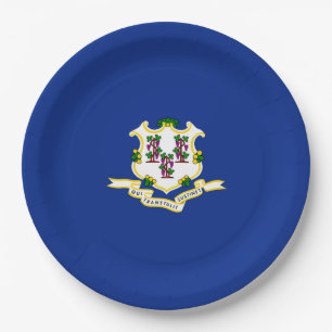 Connecticut State Flag Design Paper Plates