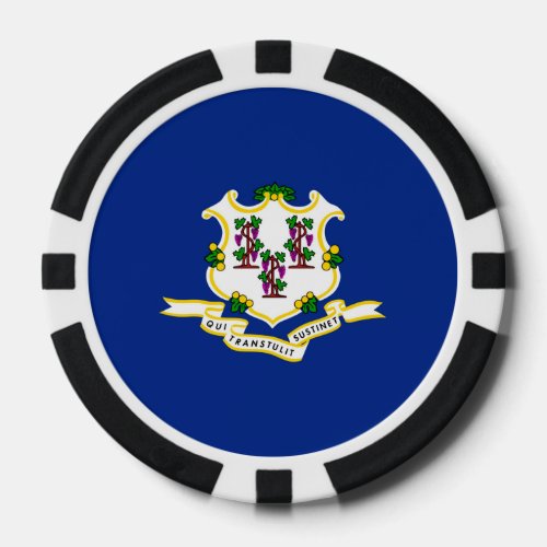 Connecticut State Flag Design Poker Chips