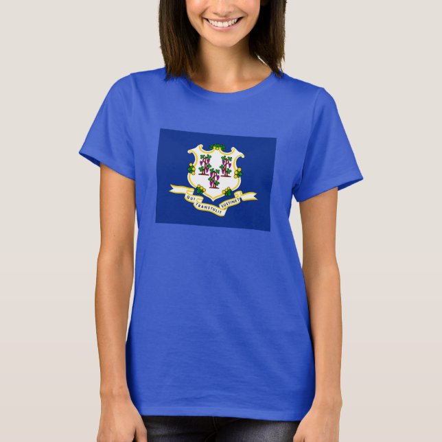 Connecticut State Flag Design T-Shirt (Front)