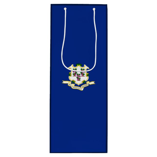 Connecticut State Flag Design Wine Gift Bag (Front)