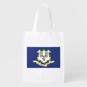 Connecticut State Flag Grocery Bag