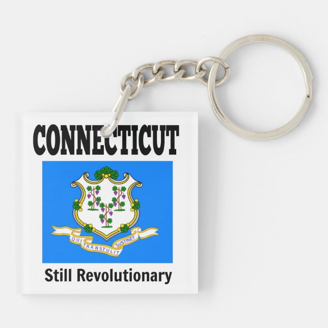 Connecticut state flag keychain (Back)