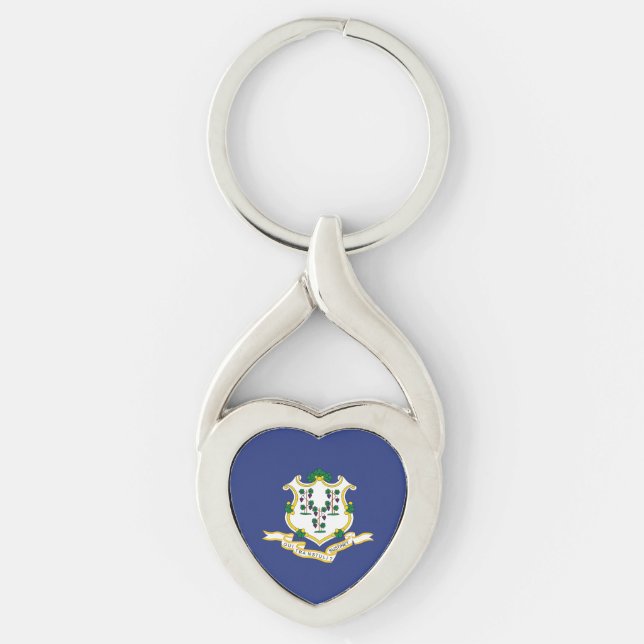 Connecticut State Flag Keychain (Front)