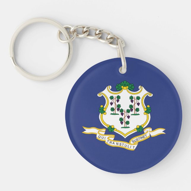 Connecticut State Flag Keychain (Front)