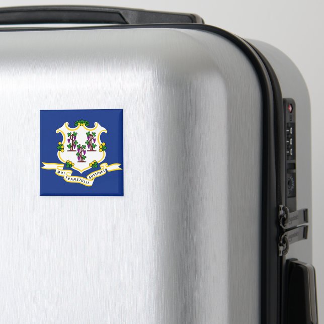 Connecticut State Flag Magnet (In Situ (Luggage))