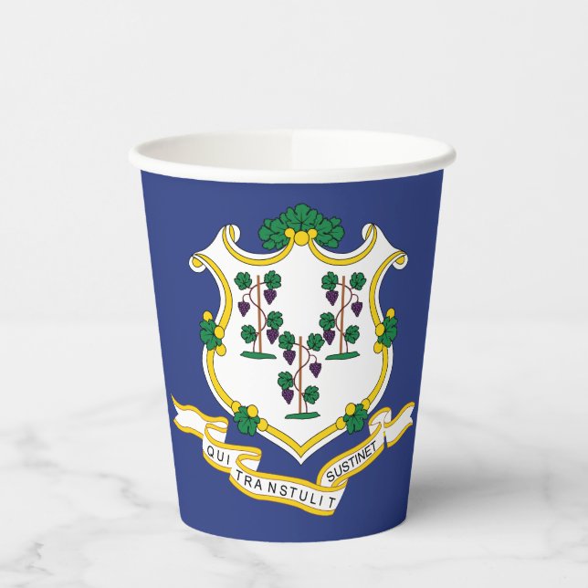 Connecticut State Flag Paper Cups (Left)