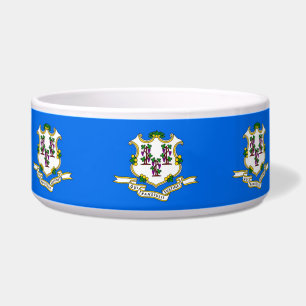 Connecticut State Flag Pet Bowl
