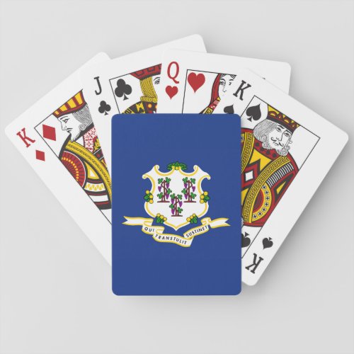 Connecticut State Flag Poker Cards