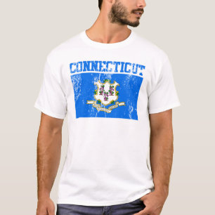 Connecticut State Flag T-Shirt (Distressed)