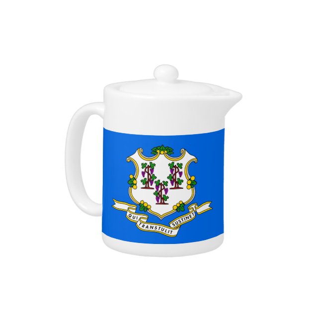 Connecticut State Flag Teapot (Left)