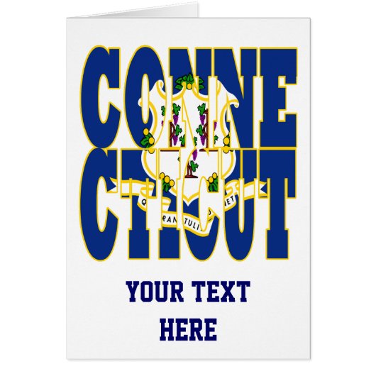 Connecticut state flag text cards (Front)