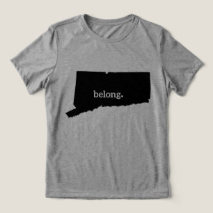 Connecticut State Map Belong Tri-Blend Shirt