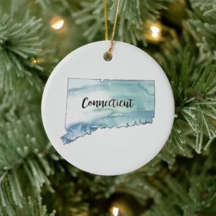 Connecticut State Painting Illustration Ornament
