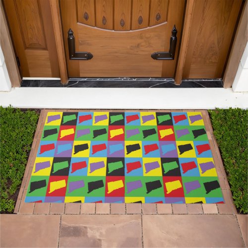 Connecticut State Pattern Pop Art Doormat