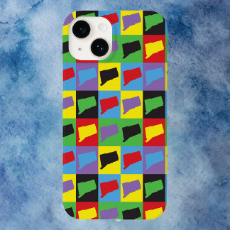 Connecticut State Pop Art Pattern Case-Mate iPhone 14 Case