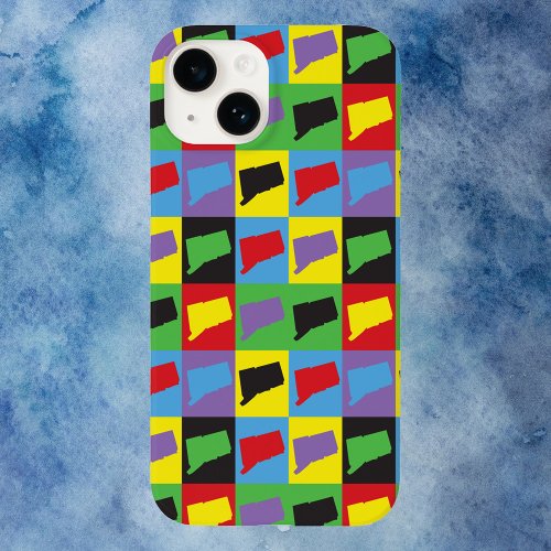 Connecticut State Pop Art Pattern Case_Mate iPhone 14 Case