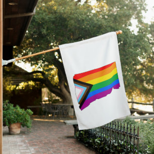 Connecticut State Pride LGBTQ Progress Pride House Flag
