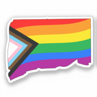 Connecticut State Pride LGBTQ Progress Pride Sticker