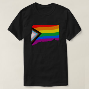 Connecticut State Pride LGBTQ Progress Pride T-Shirt