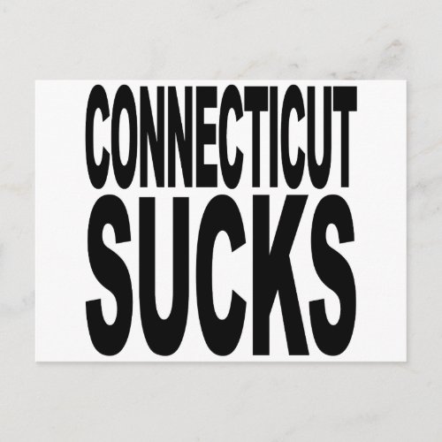 Connecticut Sucks Postcard