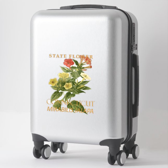 Connecticut Territory Flower Mirabilis jalapa Sticker (Suitcase)