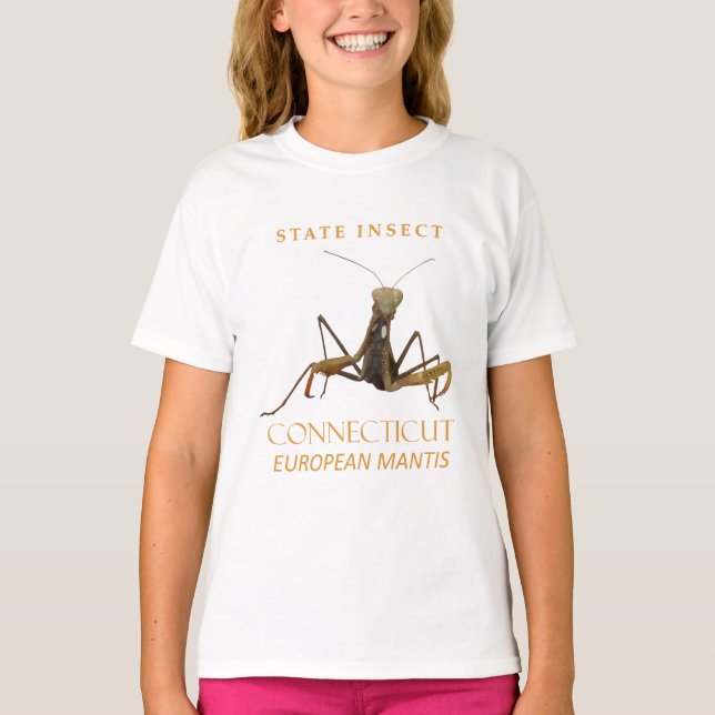 Connecticut Territory Insect The European Mantis T-Shirt (Front)