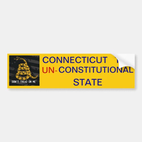 Connecticut The UN_Constitutional State Bumper Sticker