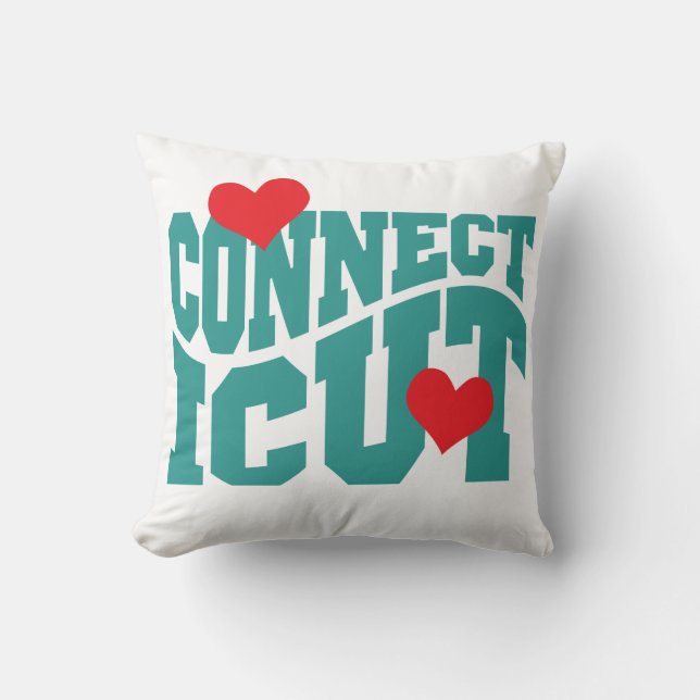 Connecticut Throw Pillow (Front)