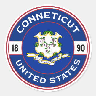 Connecticut, United States: Classic Round Sticker