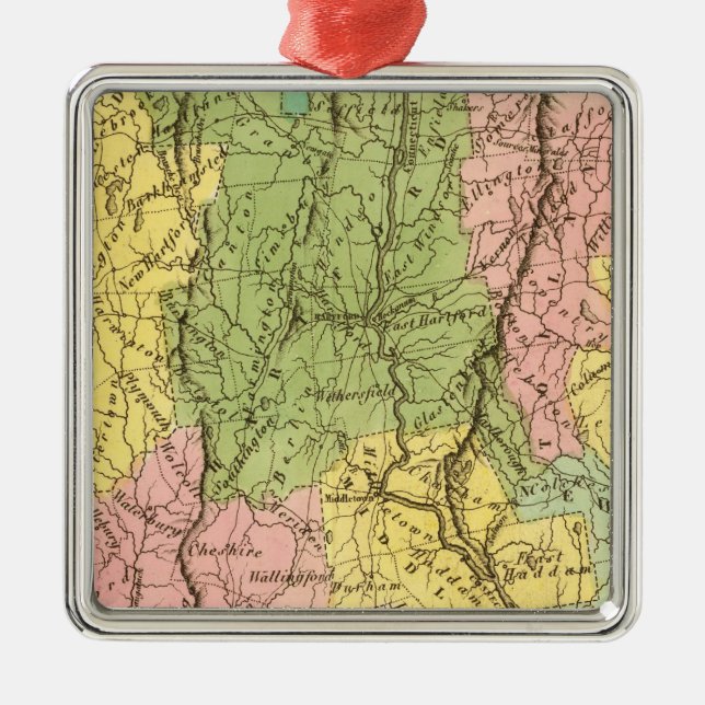 Connecticut US Metal Ornament (Front)