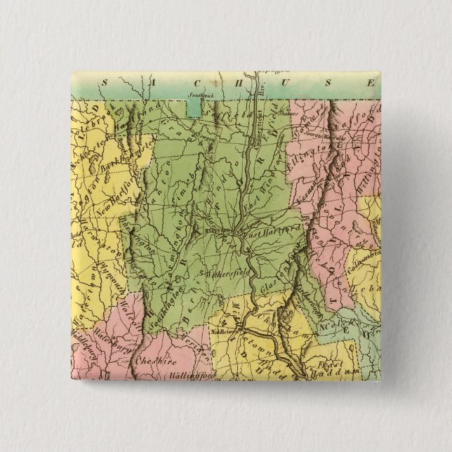 Connecticut US Pinback Button (Front)