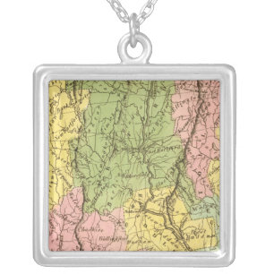 Connecticut US Silver Plated Necklace