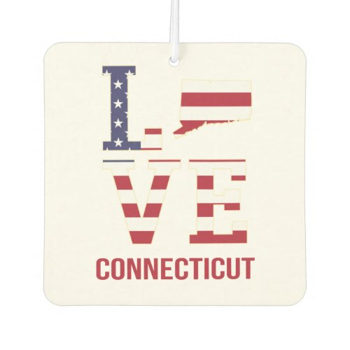 Connecticut USA state love Air Freshener