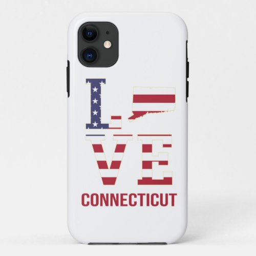Connecticut USA state love iPhone 11 Case