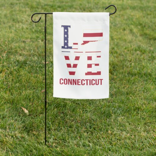 Connecticut USA state love Garden Flag