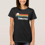 Connecticut Vintage Sunset 80s Retro Summer State  T-Shirt
