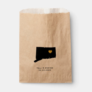 Connecticut Wedding Favor Treat Sacks, Gift Bags