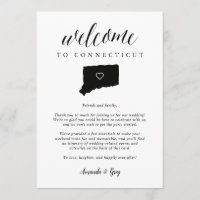 Connecticut Wedding Welcome Letter & Itinerary