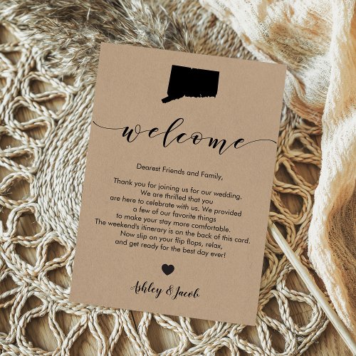 Connecticut Wedding Welcome Letter  Itinerary Program