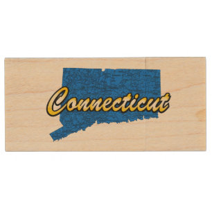 Connecticut Wood Flash Drive