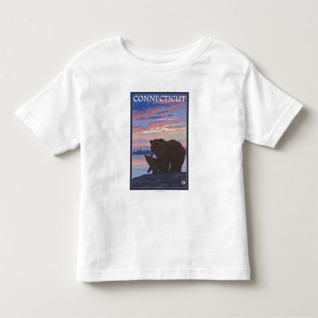 ConnecticutBear and Cub Toddler T-shirt (Front)