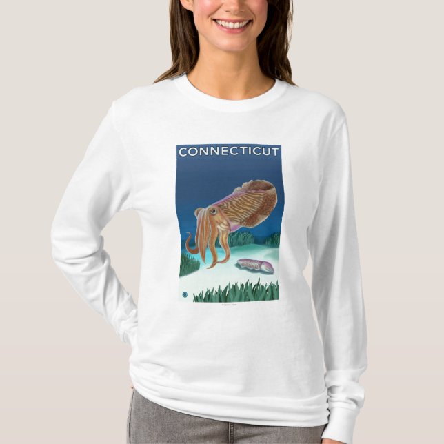 ConnecticutCuttlefish Scene T-Shirt (Front)