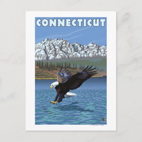 ConnecticutEagle Fishing Postcard